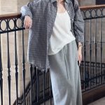 Autumn New Simple Vest with Sporty Skirt and Plaid Shirt Set