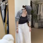 2025 Autumn Slimming Vest Plaid Shirt Wide-Leg Pants Three-Piece Set for Women