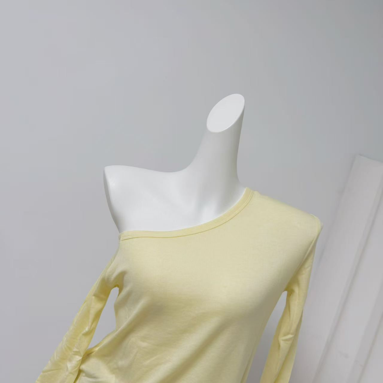 Skk Store Black Label Light Look Tee 220G Tencel Linen Short Sleeve T-Shirt Versatile Off-Shoulder Top Women - Image 5